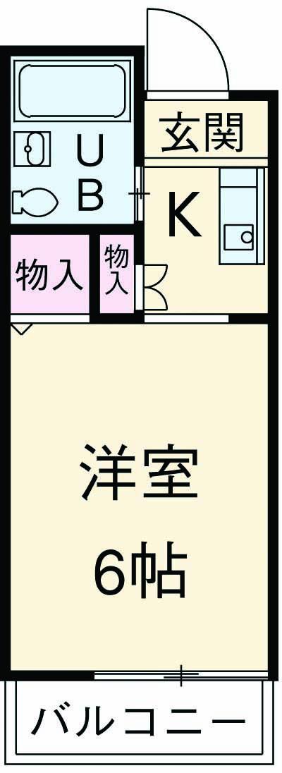 メイプルコジマ(ワンルーム/1階)の間取り写真