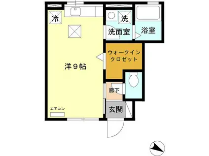 エスタシオン(ワンルーム/1階)の間取り写真