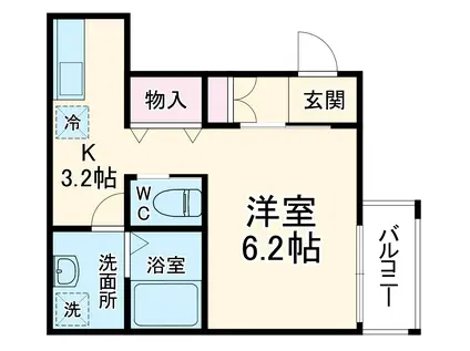 VELUM GRANDE (1K/2階)の間取り写真