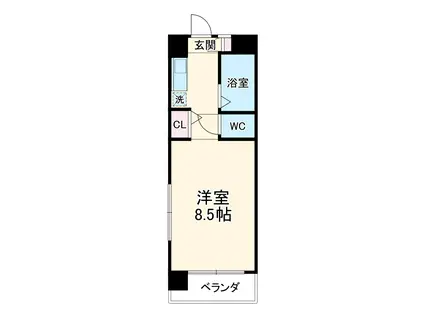 IS COURT(1K/3階)の間取り写真