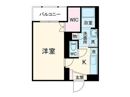 シュタットフルスⅠ(1K/3階)の間取り写真