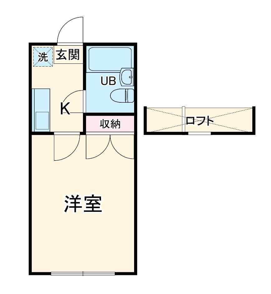 BCASA八千代台RE-BORN(1K/2階)の間取り写真