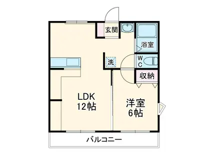 A-LIFE南浅田(1LDK/3階)の間取り写真