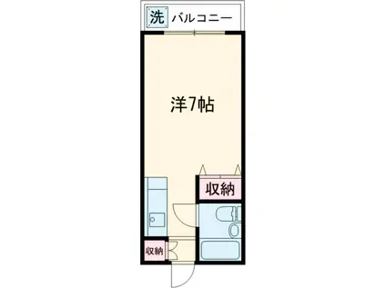 アネックス武蔵台(ワンルーム/2階)の間取り写真