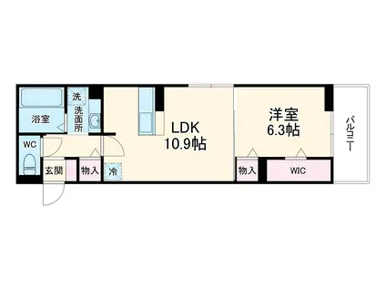 EDOYA青沼(1LDK/1階)の間取り写真