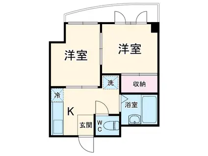 メゾン・ド・マヤ(2K/1階)の間取り写真