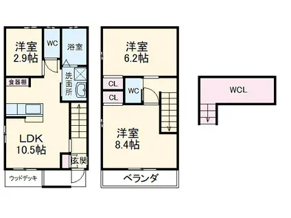 サンパレッタ(2SLDK)の間取り写真