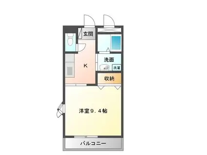 エクレセンス富士見(1K/3階)の間取り写真