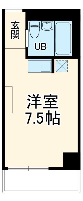 シーズンコート名駅西(ワンルーム/7階)の間取り写真