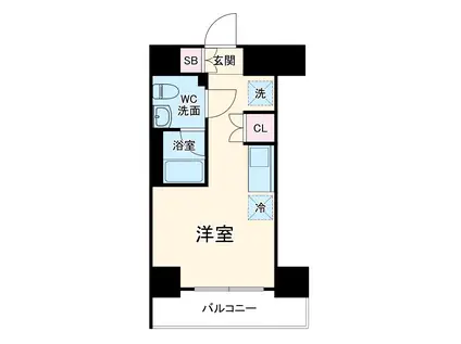 クラリッサ大通公園(1K/8階)の間取り写真