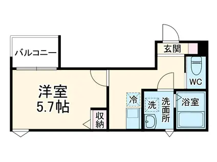 MELDIA東大宮Ⅳ(1K/3階)の間取り写真