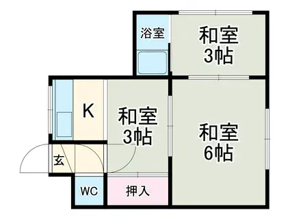 井上アパート(3K)の間取り写真
