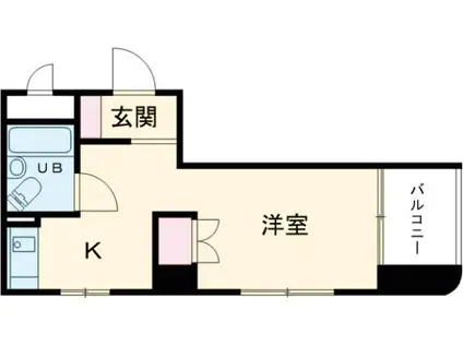 YYビル(1K/2階)の間取り写真