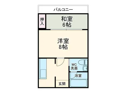 八事第一ビル(2K/2階)の間取り写真