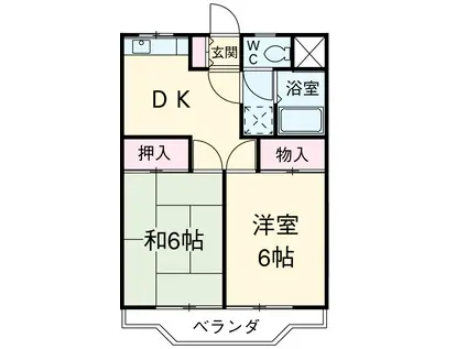 相雄マンション(2DK/1階)の間取り写真