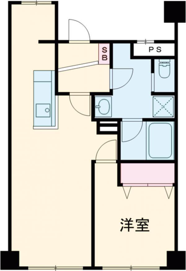 ラ・ティーダ堀切(1LDK/7階)の間取り写真