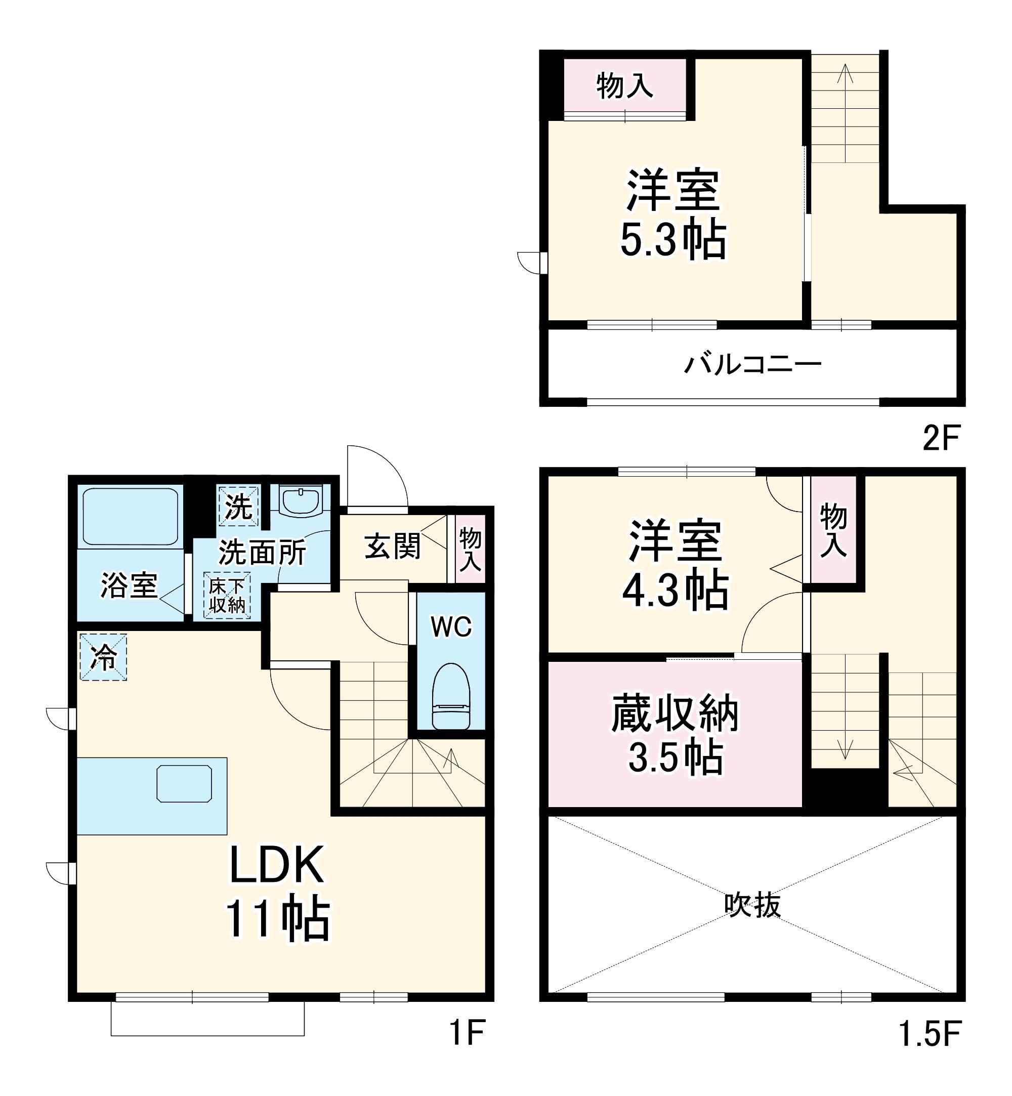 セレーノテラス(2LDK)の間取り写真