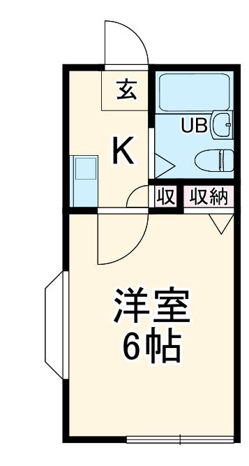 ジョイフルオークラ31(1K/2階)の間取り写真