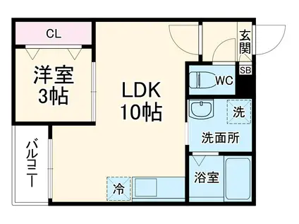 GRANDBLUE SHOHOⅠ(1LDK/2階)の間取り写真