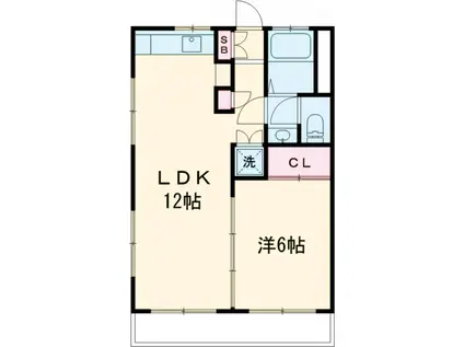 ニューコーポ中島(1LDK/2階)の間取り写真