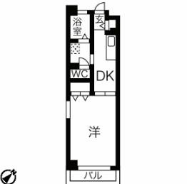 AVENUE COLLINE(1K/2階)の間取り写真