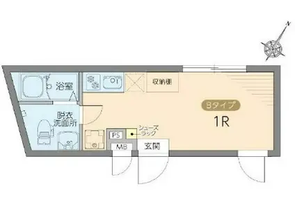 レピュア雪谷レジデンス(ワンルーム/2階)の間取り写真