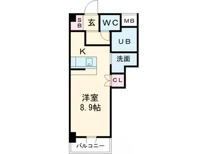 JMF RESIDENCE 町田(ワンルーム/6階)の間取り写真