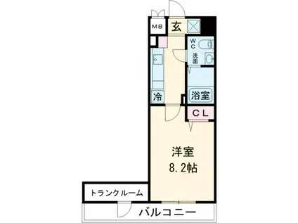 ベルウッド瑞江(1K/5階)の間取り写真