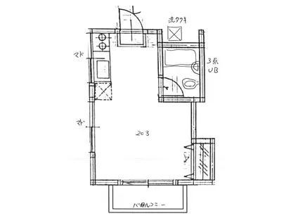 メゾンマキ(ワンルーム/2階)の間取り写真
