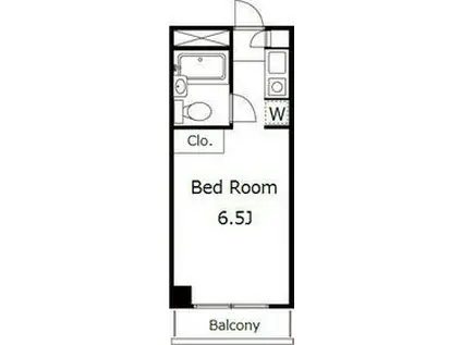 TIKS1(ワンルーム/3階)の間取り写真