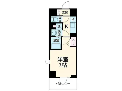 N-STAGE 松戸(1K/5階)の間取り写真