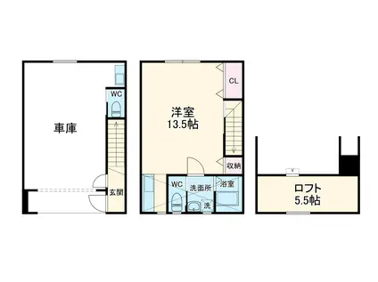 ソレアード アクアB(ワンルーム)の間取り写真