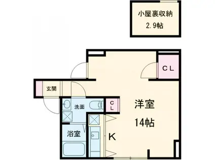 グランニール駒沢大学(ワンルーム/3階)の間取り写真