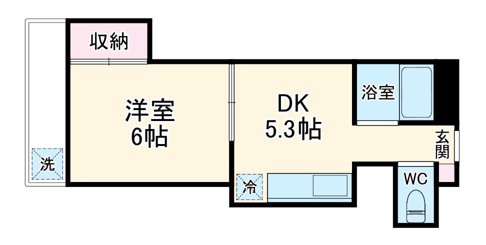 エスポワール青葉台(1DK/3階)の間取り写真