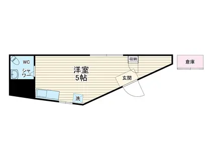 マイクロハウス(ワンルーム/1階)の間取り写真