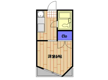 カーサ・ノヴァ相模原(ワンルーム/2階)の間取り写真