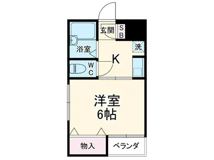 コモハウスⅠ(1K/2階)の間取り写真