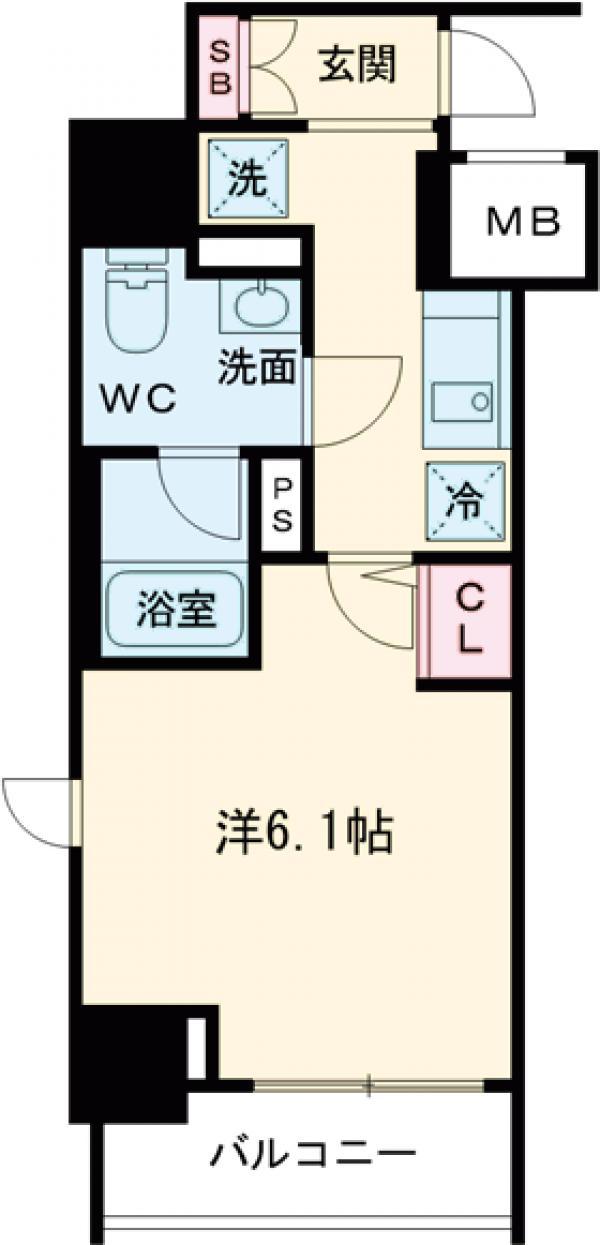 クレヴィスタ大森(1K/7階)の間取り写真