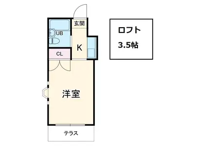 岡崎レジデンス(1K/1階)の間取り写真