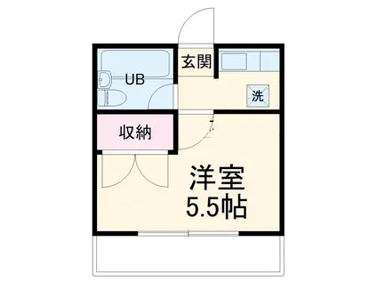 メゾン・ド・ラメール宮前Ⅰ(1K/2階)の間取り写真