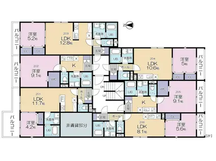 RE TOUR AOI (1LDK/3階)の間取り写真