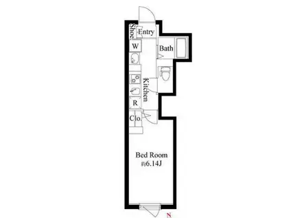 エルファーロ三軒茶屋2(1K/1階)の間取り写真