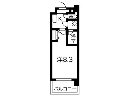 スプランディッド新大阪III(1K/6階)の間取り写真