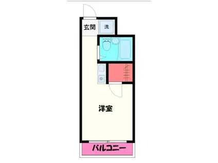 メゾン・ド・プレーヌ(ワンルーム/1階)の間取り写真