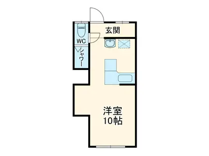 DOCKS SHIOIRI(ワンルーム/1階)の間取り写真