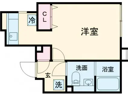PASEO武蔵小山Ⅱ(ワンルーム/2階)の間取り写真