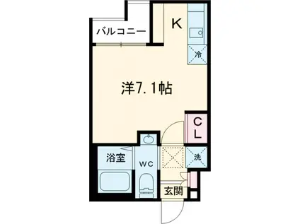 エクセラン東立石(ワンルーム/2階)の間取り写真