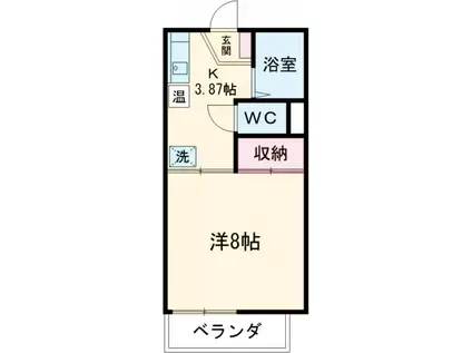 エスポワールA棟(1K/1階)の間取り写真