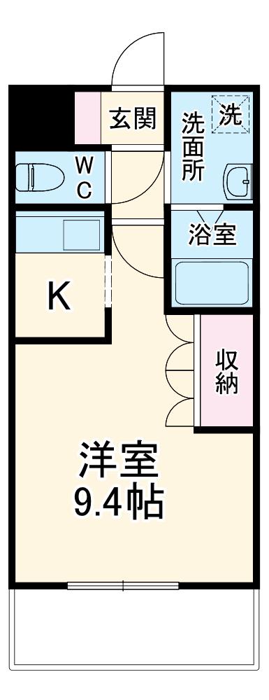 グランチェスタ(1K/2階)の間取り写真