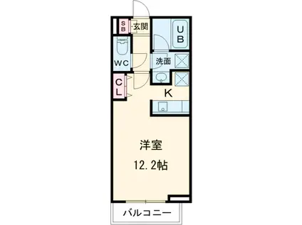 ユリカロゼ東武練馬(ワンルーム/3階)の間取り写真